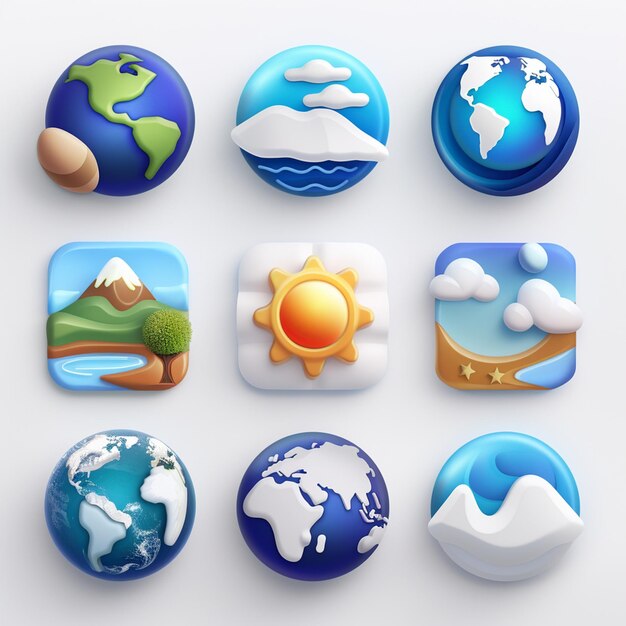 Creative Icon Set Titles for Mobile App Designs