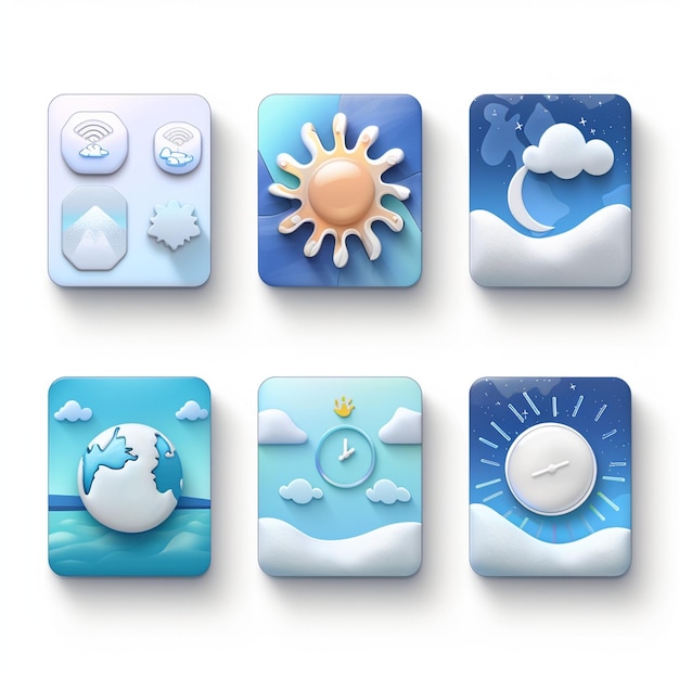 Creative Icon Set Titles for Mobile App Designs