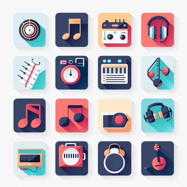 Creative Icon Set Titles for Mobile App Designs