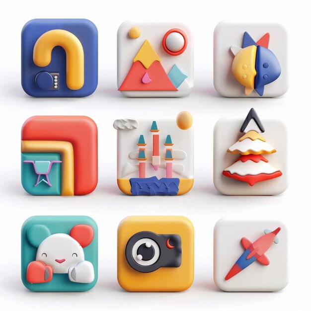 Creative Icon Set Titles for Mobile App Designs