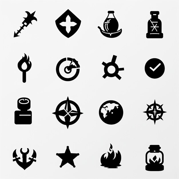 Creative Icon Set Titles for Mobile App Designs