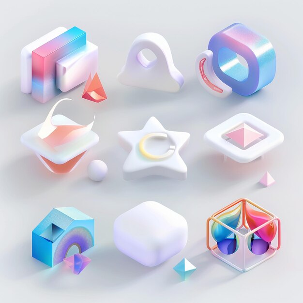 Creative Icon Set Titles for Mobile App Designs