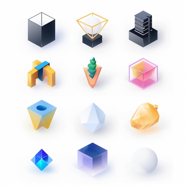 Creative Icon Set Titles for Mobile App Designs