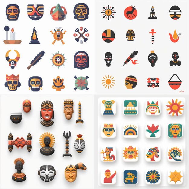 Creative Icon Set Titles for Mobile App Designs