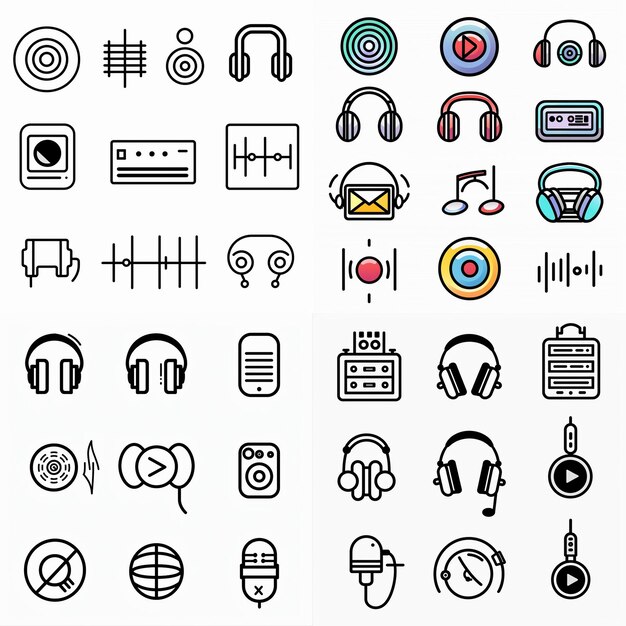 Creative Icon Set Titles for Mobile App Designs