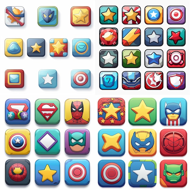 Creative Icon Set Titles for Mobile App Designs