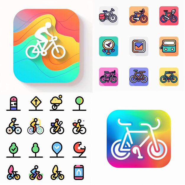 Creative Icon Set Titles for Mobile App Designs