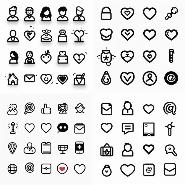 Creative Icon Set Titles for Mobile App Designs