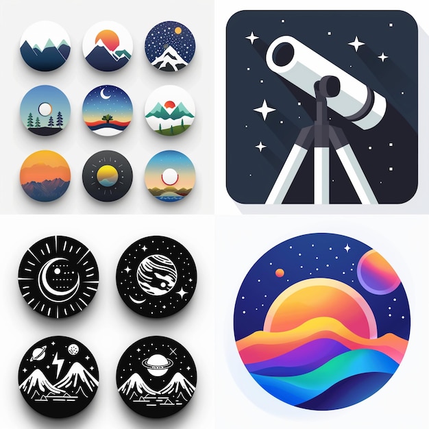 Creative Icon Set Titles for Mobile App Designs