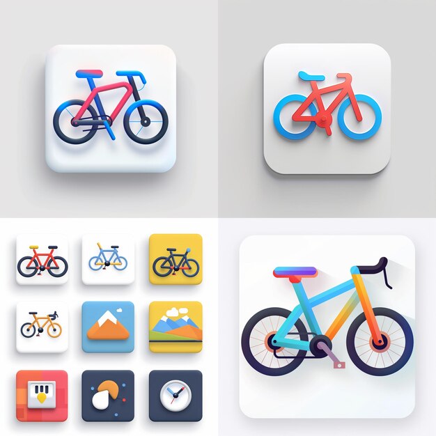 Creative Icon Set Titles for Mobile App Designs