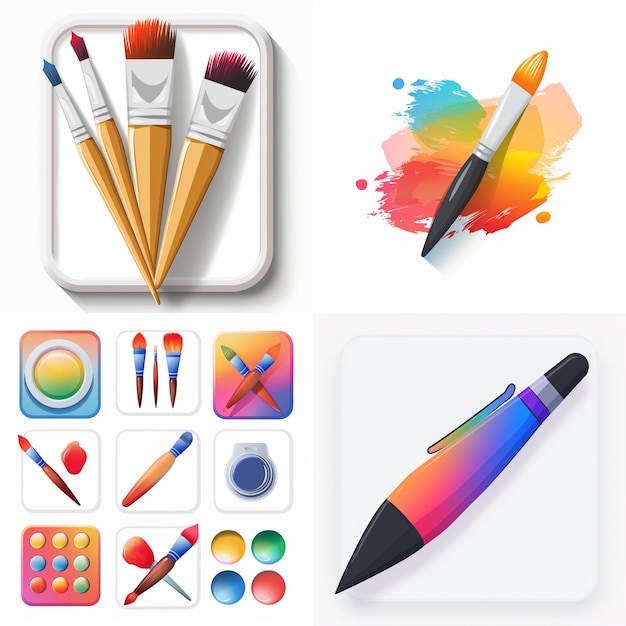 Creative Icon Set Titles for Mobile App Designs