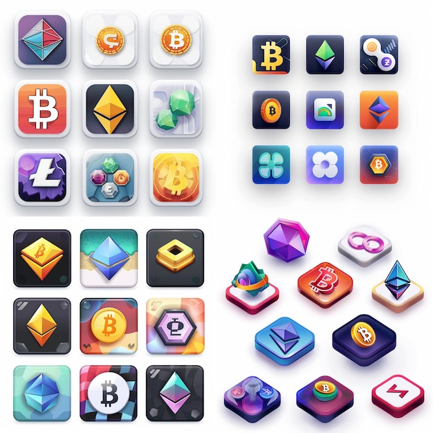 Creative Icon Set Titles for Mobile App Designs