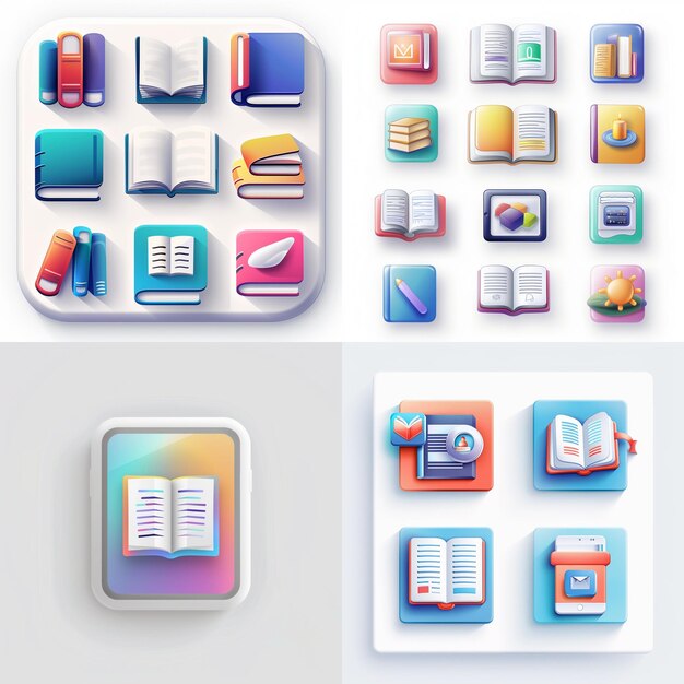 Creative Icon Set Titles for Mobile App Designs