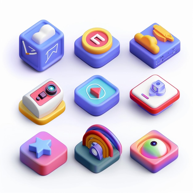 Creative Icon Set Titles for Mobile App Designs