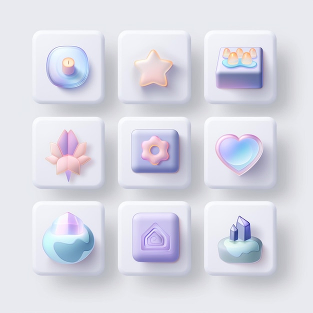 Creative Icon Set Titles for Mobile App Designs