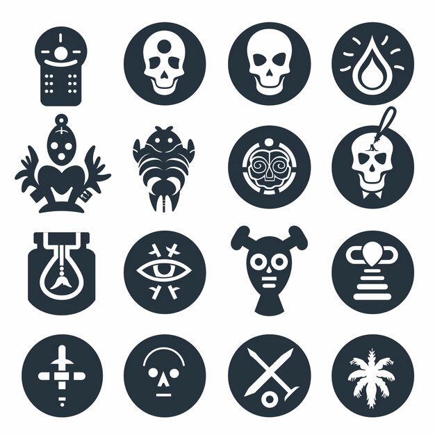 Creative Icon Set Titles for Mobile App Designs