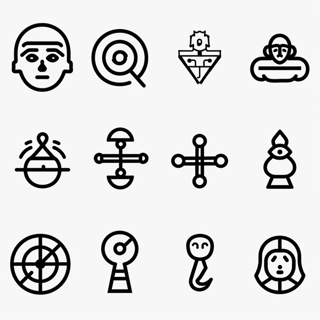 Creative Icon Set Titles for Mobile App Designs