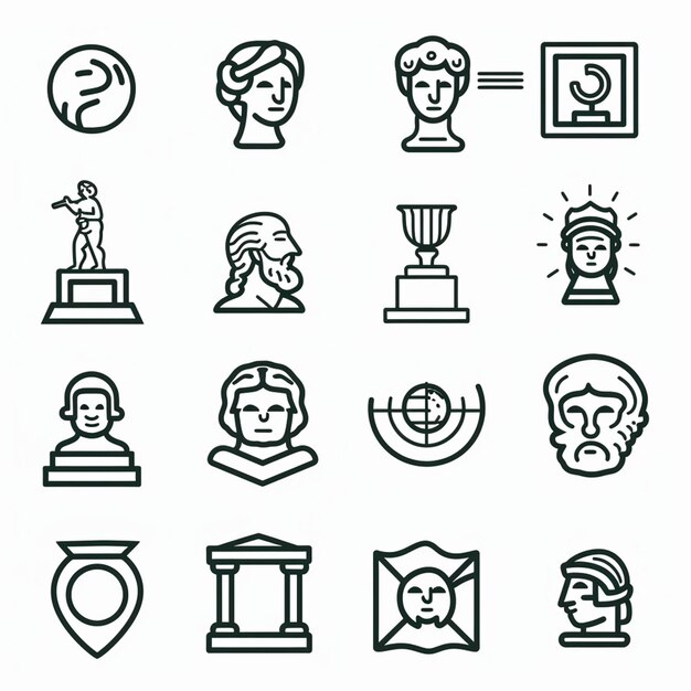 Creative Icon Set Titles for Mobile App Designs