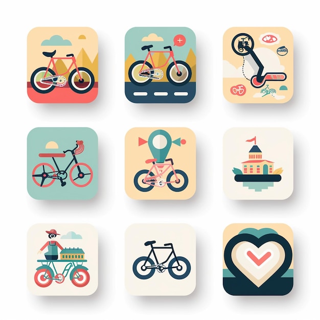 Creative Icon Set Titles for Mobile App Designs