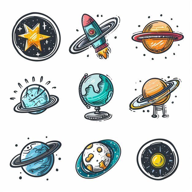 Creative Icon Set Titles for Mobile App Designs