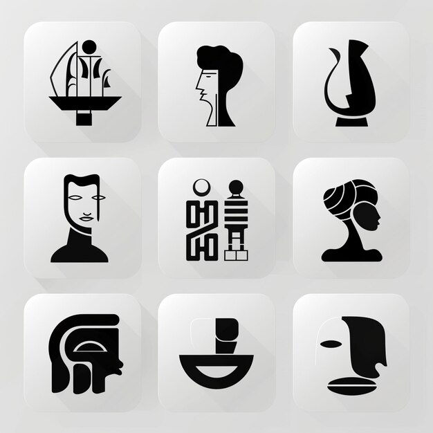 Creative Icon Set Titles for Mobile App Designs