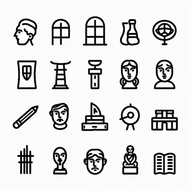 Creative Icon Set Titles for Mobile App Designs