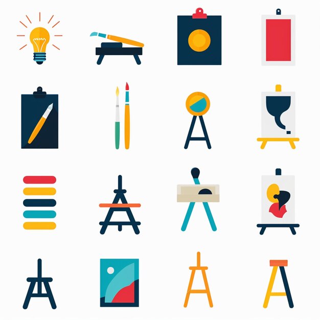 Creative Icon Set Titles for Mobile App Designs