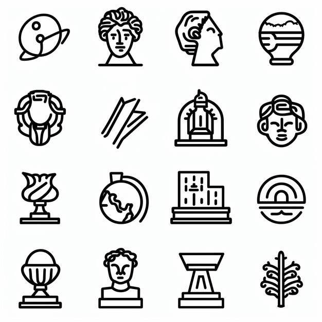 Creative Icon Set Titles for Mobile App Designs