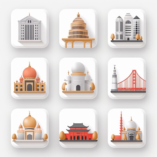 Creative Icon Set Titles for Mobile App Designs