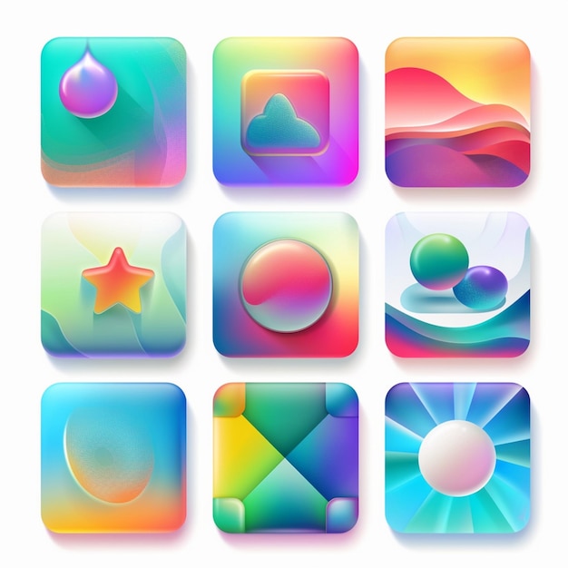 Creative Icon Set Titles for Mobile App Designs