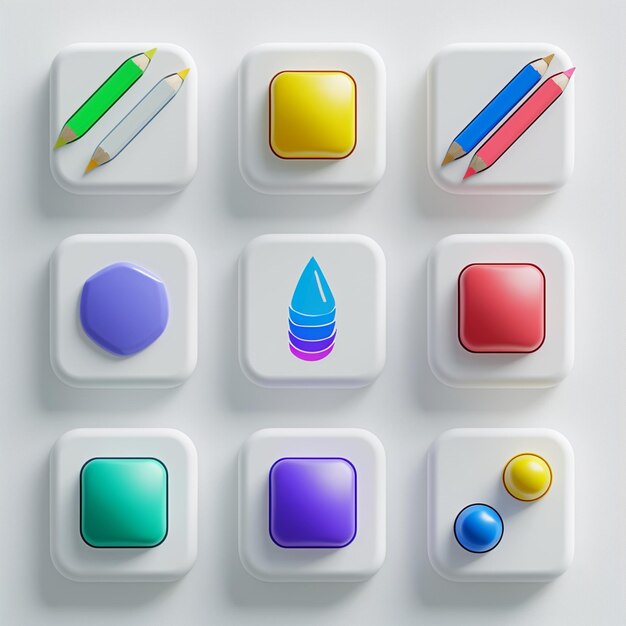 Creative Icon Set Titles for Mobile App Designs