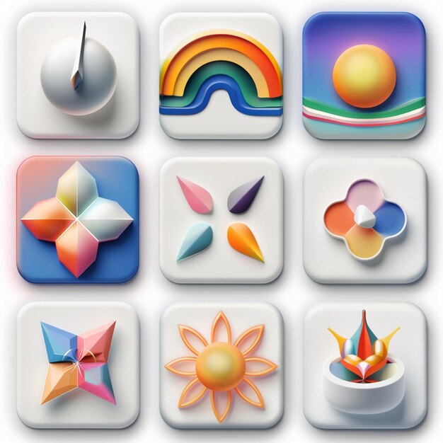 Creative Icon Set Titles for Mobile App Designs