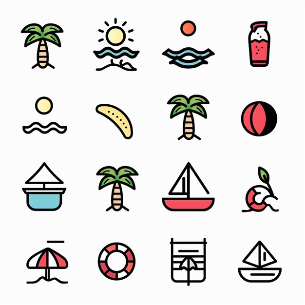 Creative Icon Set Titles for Mobile App Designs