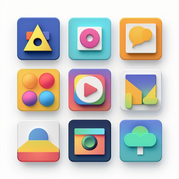 Creative Icon Set Titles for Mobile App Designs