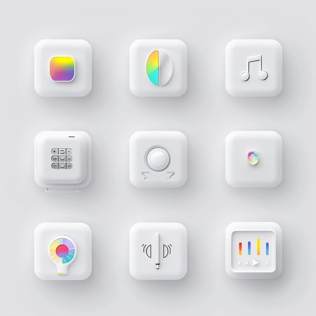 Creative Icon Set Titles for Mobile App Designs