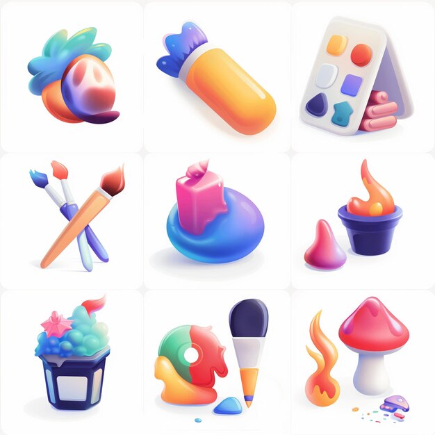 Creative Icon Set Titles for Mobile App Designs