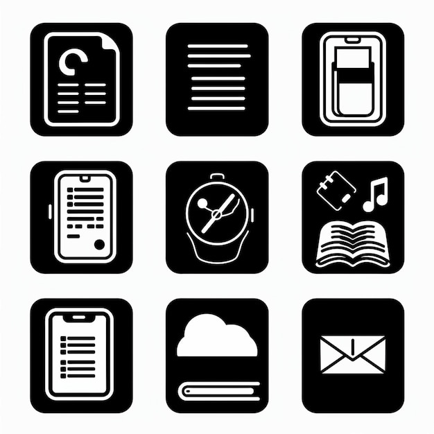 Creative Icon Set Titles for Mobile App Designs