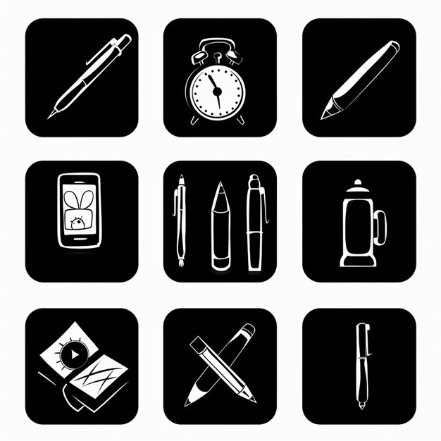 Creative Icon Set Titles for Mobile App Designs