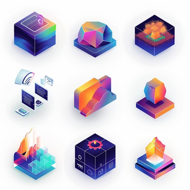 Creative Icon Set Titles for Mobile App Designs