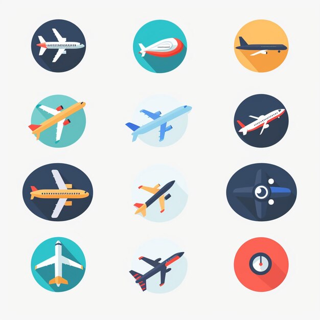 Photo creative icon set titles for mobile app designs