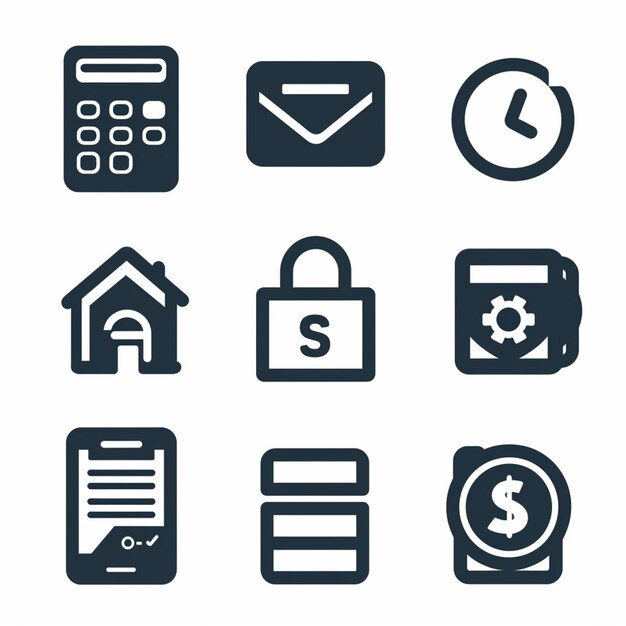 Creative Icon Set Titles for Mobile App Designs