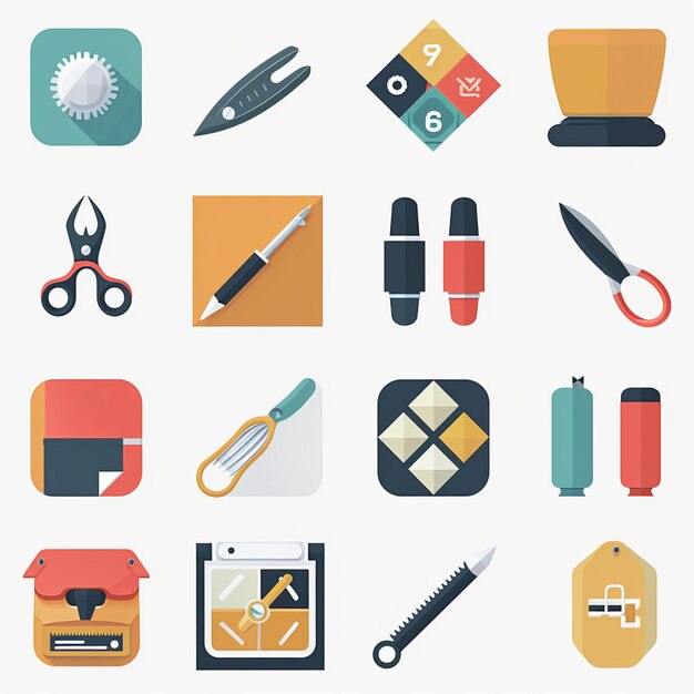 Creative Icon Set Titles for Mobile App Designs