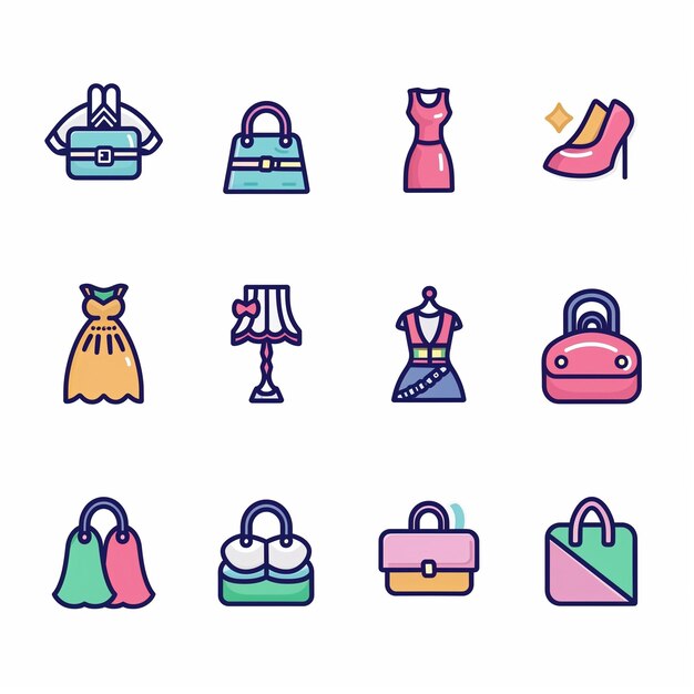 Creative Icon Set Titles for Mobile App Designs