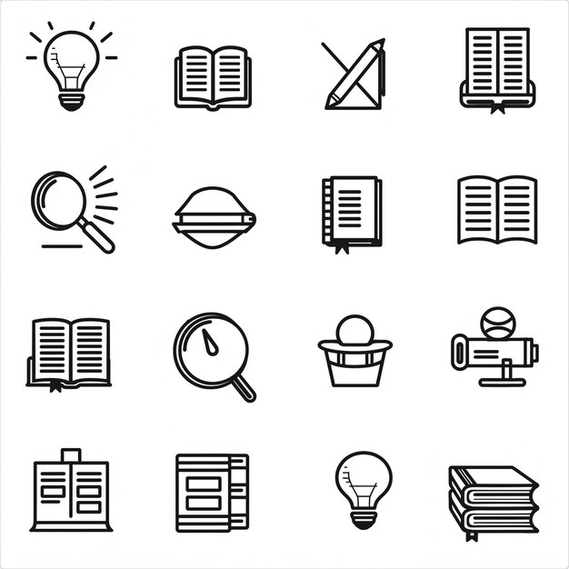 Creative Icon Set Titles for Mobile App Designs