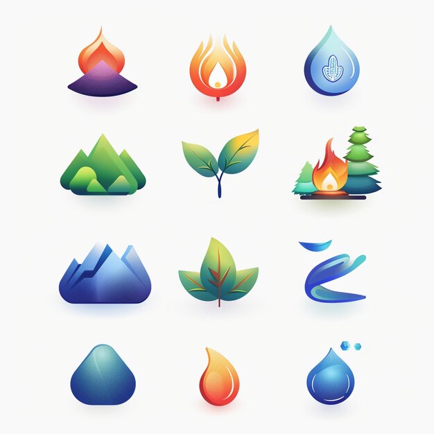 Creative Icon Set Titles for Mobile App Designs