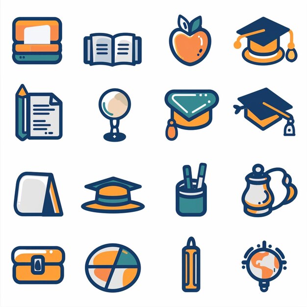 Creative Icon Set Titles for Mobile App Designs