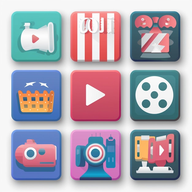 Creative Icon Set Titles for Mobile App Designs