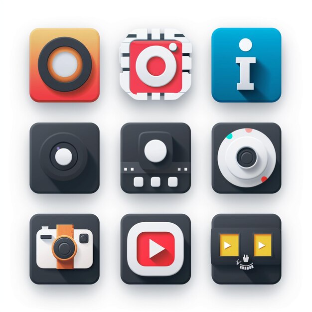 Creative Icon Set Titles for Mobile App Designs