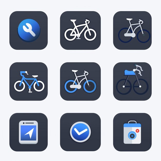 Creative Icon Set Titles for Mobile App Designs