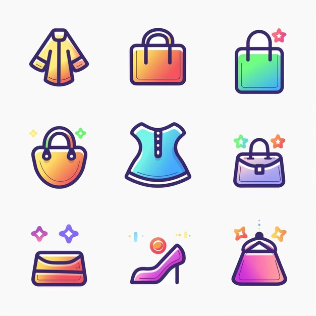 Creative Icon Set Titles for Mobile App Designs